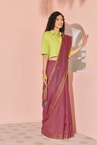 Red Woven Silk Viscose Bhagalpur Saree thumbnail image number null