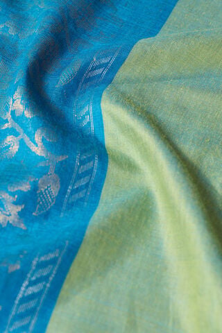 Blue Chattisgarh Woven Pure Tussar Silk Saree thumbnail image number null