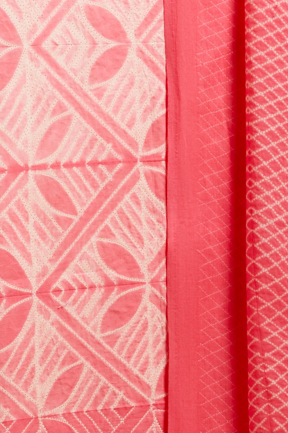 Pink Tie and Dye Shibori Pure Cotton Unstitched Suit Set image number null