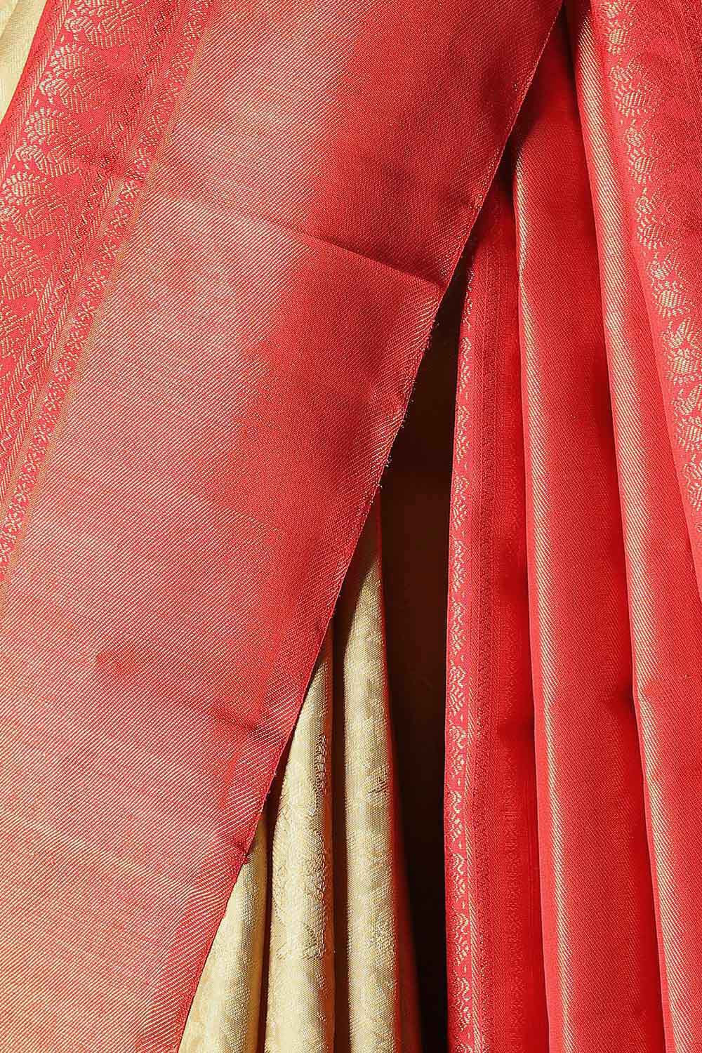 Gold Pure Silk Kanjivaram Saree image number null