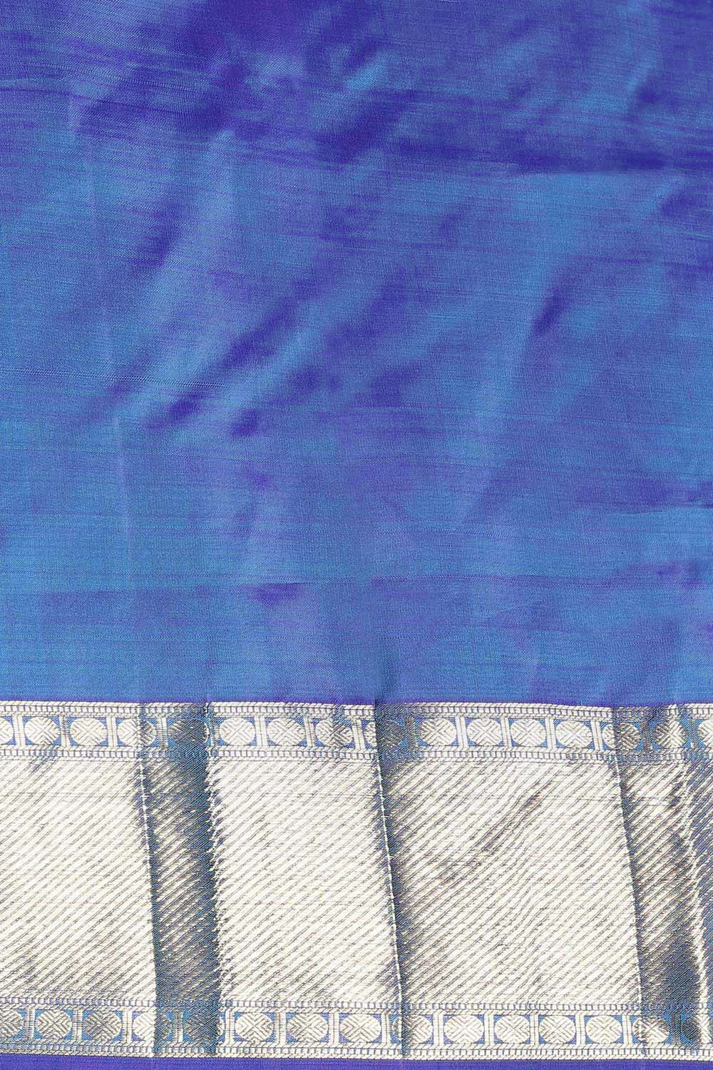 Violet Pure Silk Kanjivaram Saree image number null