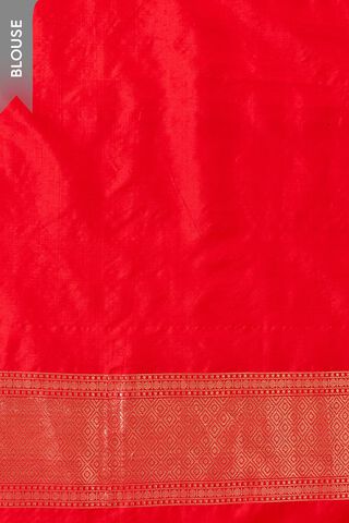 Red Pure Silk Cutwork Banaras Saree thumbnail image number null
