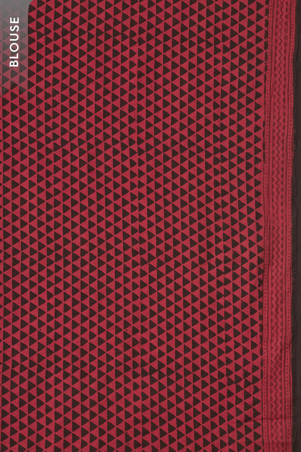 Red Bagh Block Printed Pure Cotton Saree image number null