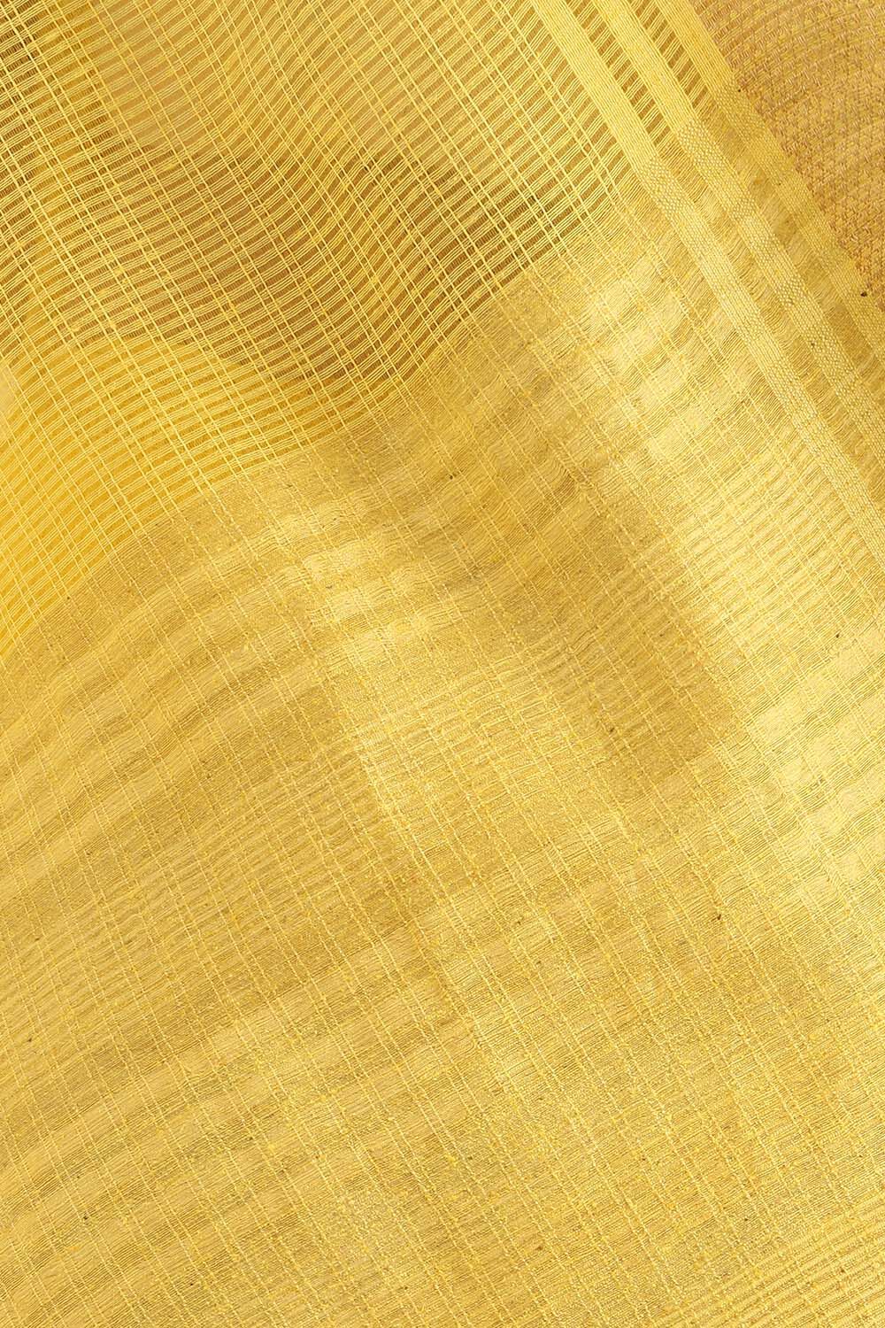 Yellow Pure Silk Woven Saree image number null