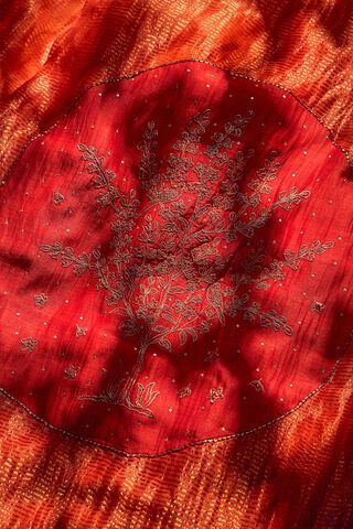 Multicoloured Pure Silk Cotton Embroidery Saree thumbnail image number null