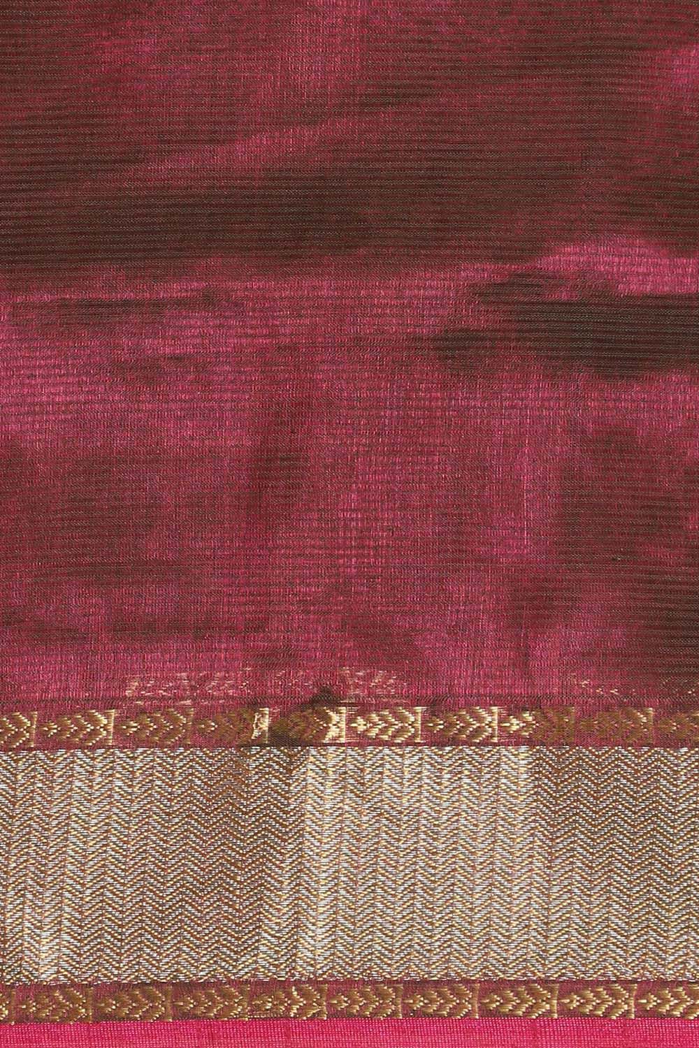 Green Pure Cotton Tissue Maheswari Saree image number null