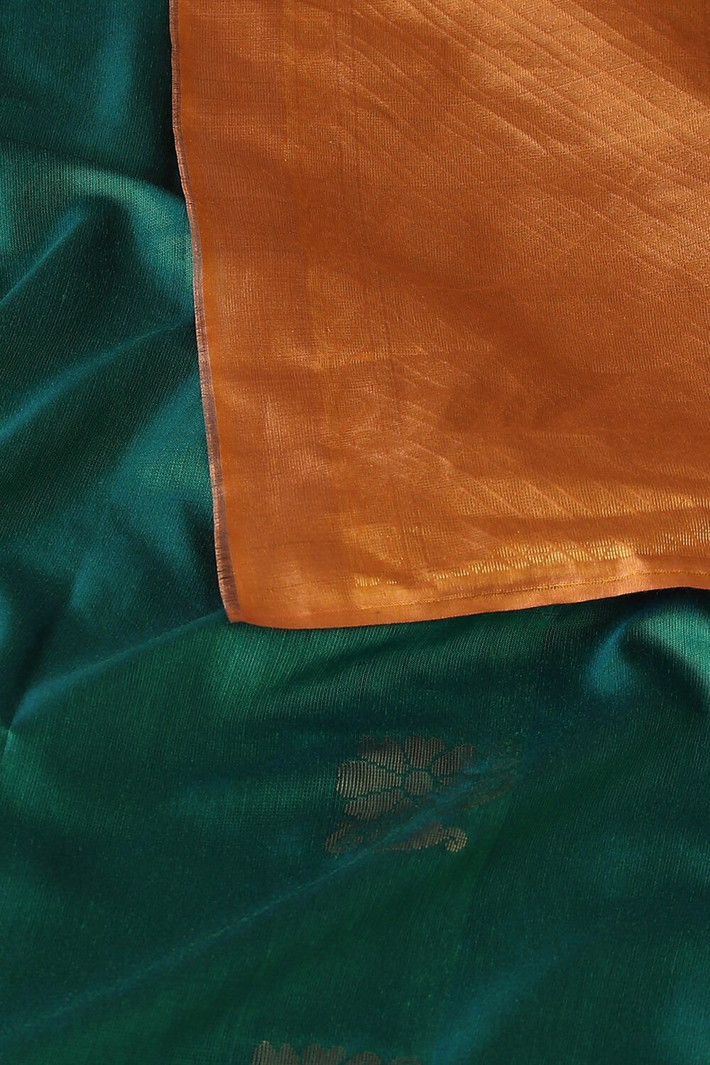 Green Pure Silk Tencel South Saree image number null