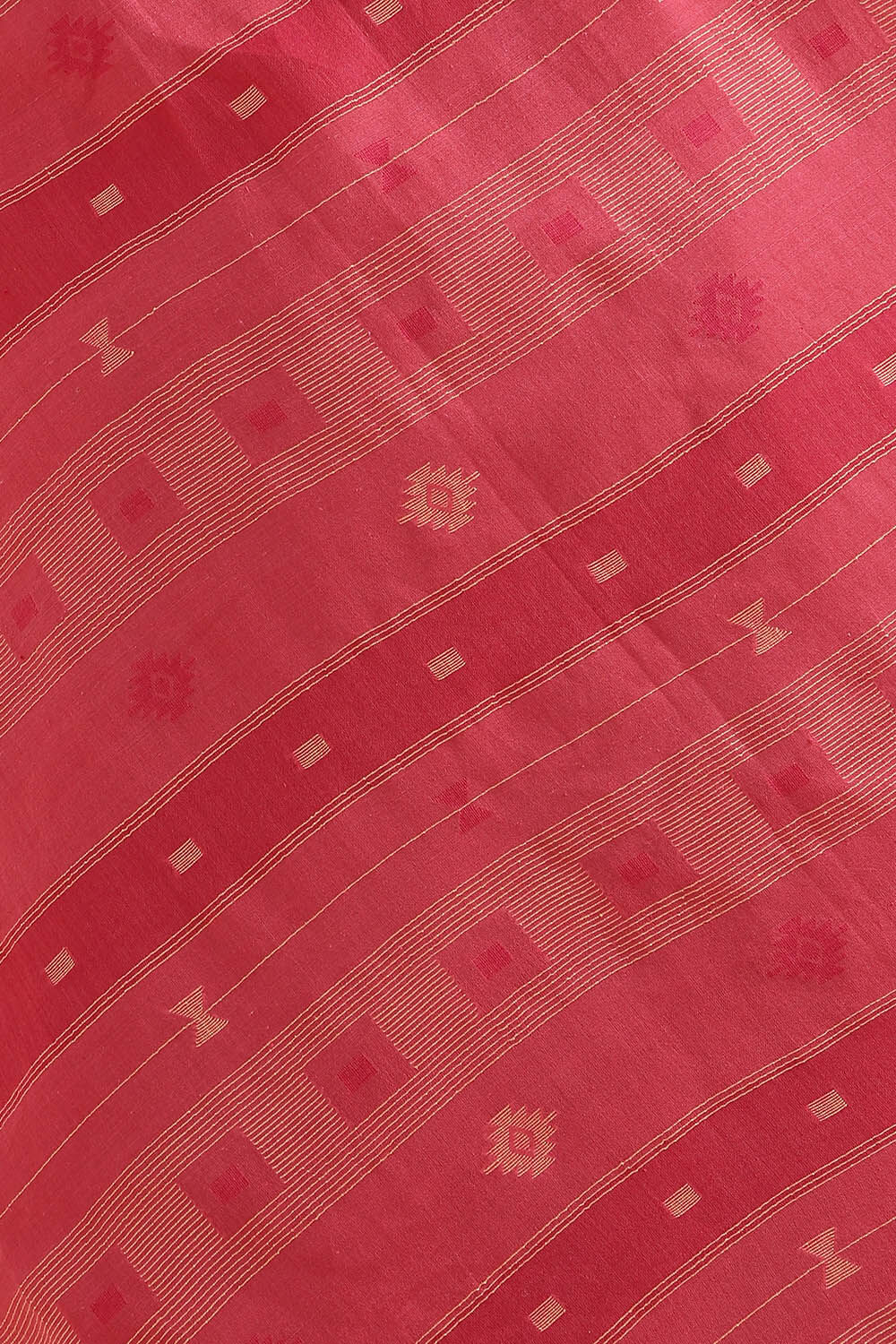 Pink Pure Cotton Jamdani Saree image number null