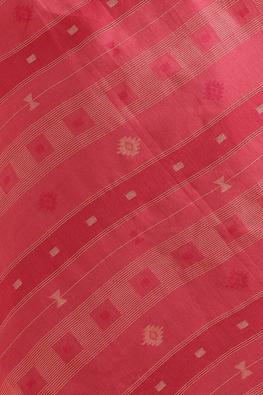 Pink Pure Cotton Jamdani Saree image number null