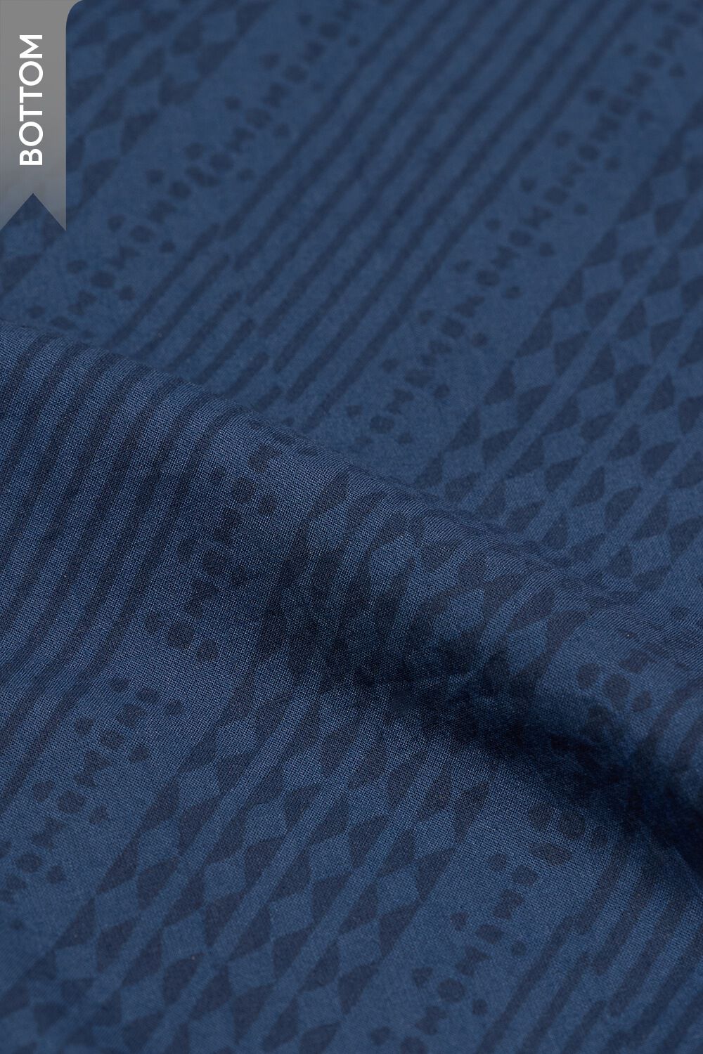 Dark Blue Pure Cotton Dabu Block Printed Unstitched Suit Set image number null