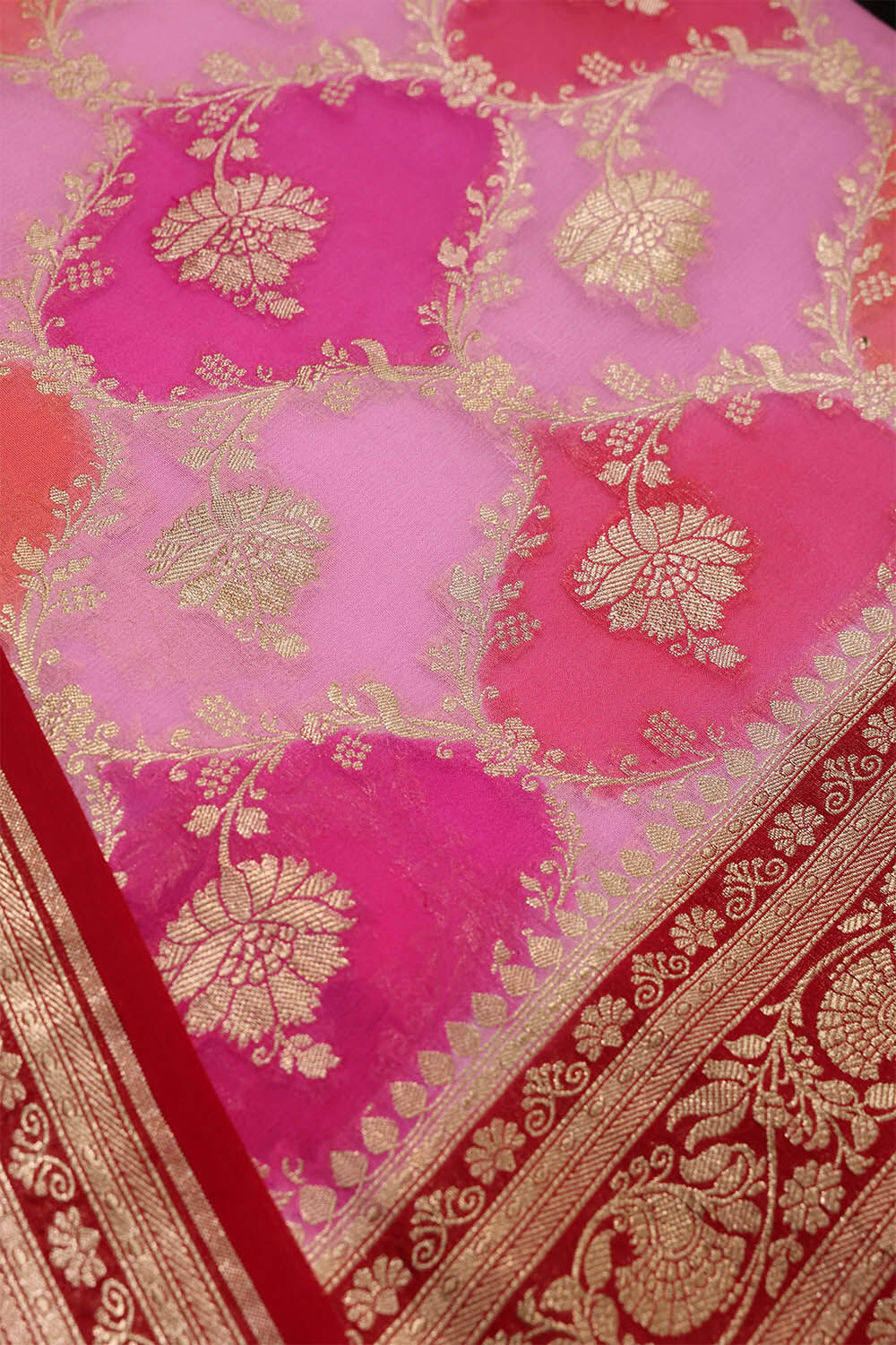 Light Pink Banaras Georgette Saree image number null