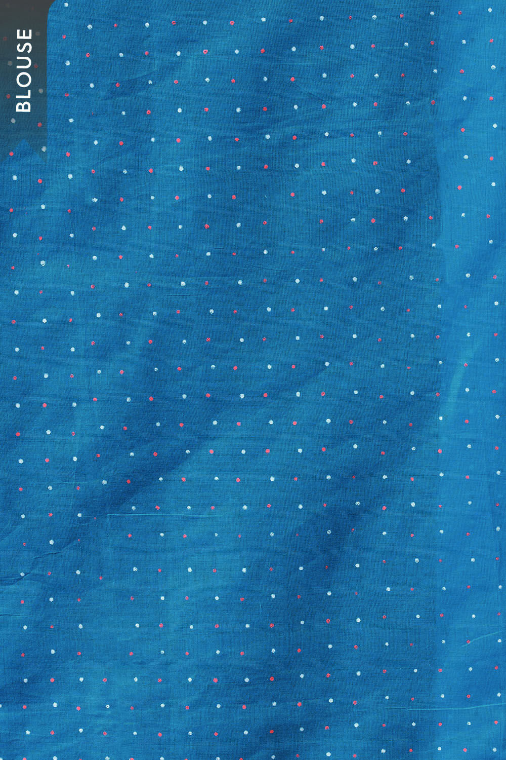 Blue Rajasthan Block Printed Pure Cotton Saree image number null