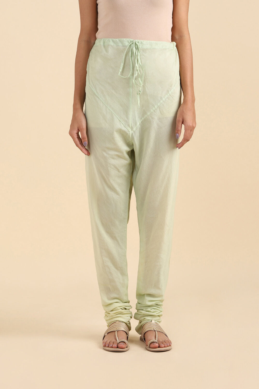 Light Green Mirror Embroidered Kurta Set image number null