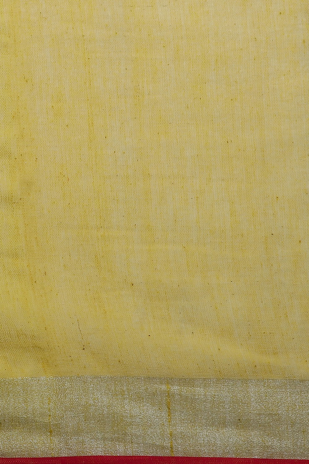 Light Pure Yellow Cotton Bengal Saree image number null