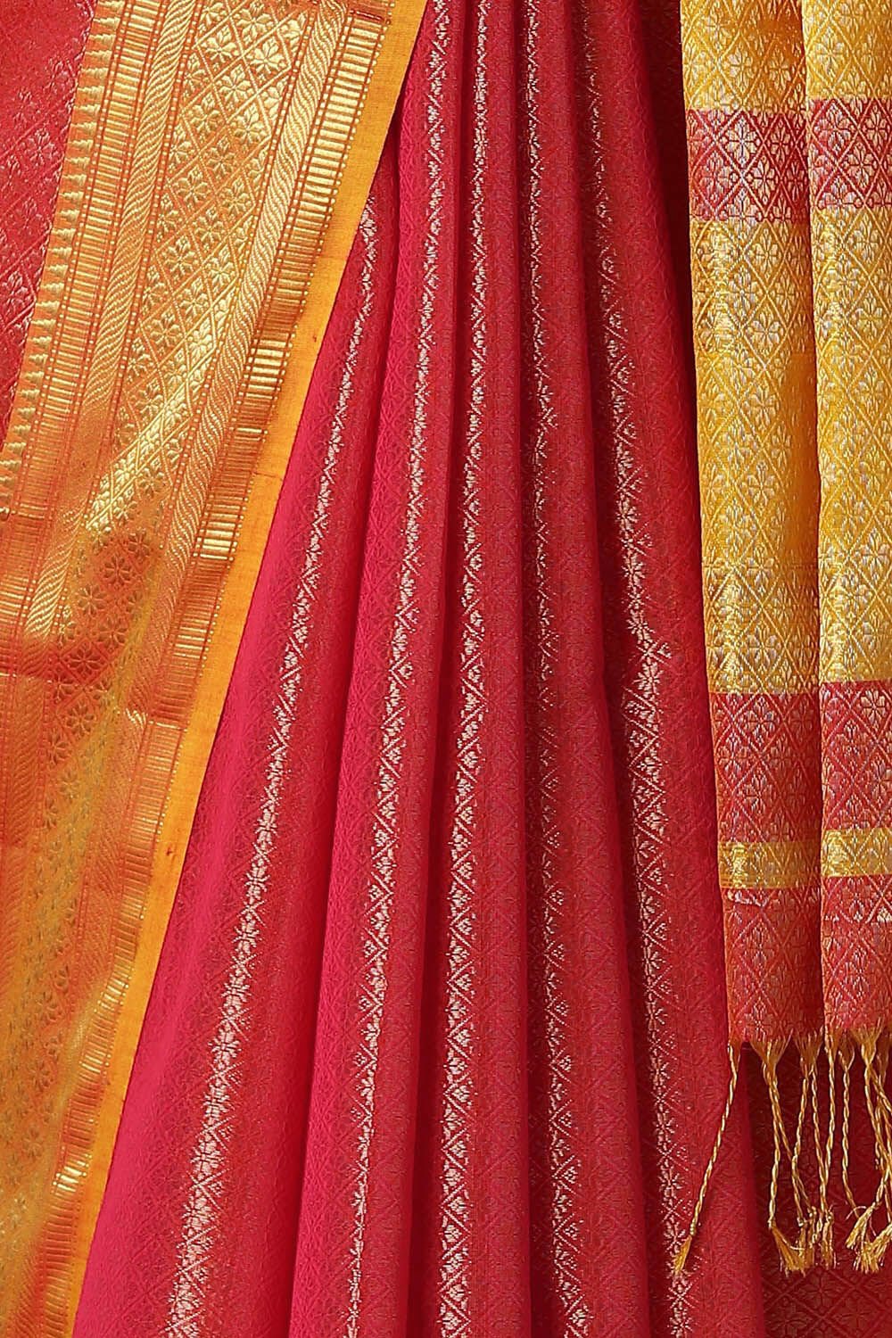 Pink Pure Silk Cotton Maheswari Saree image number null