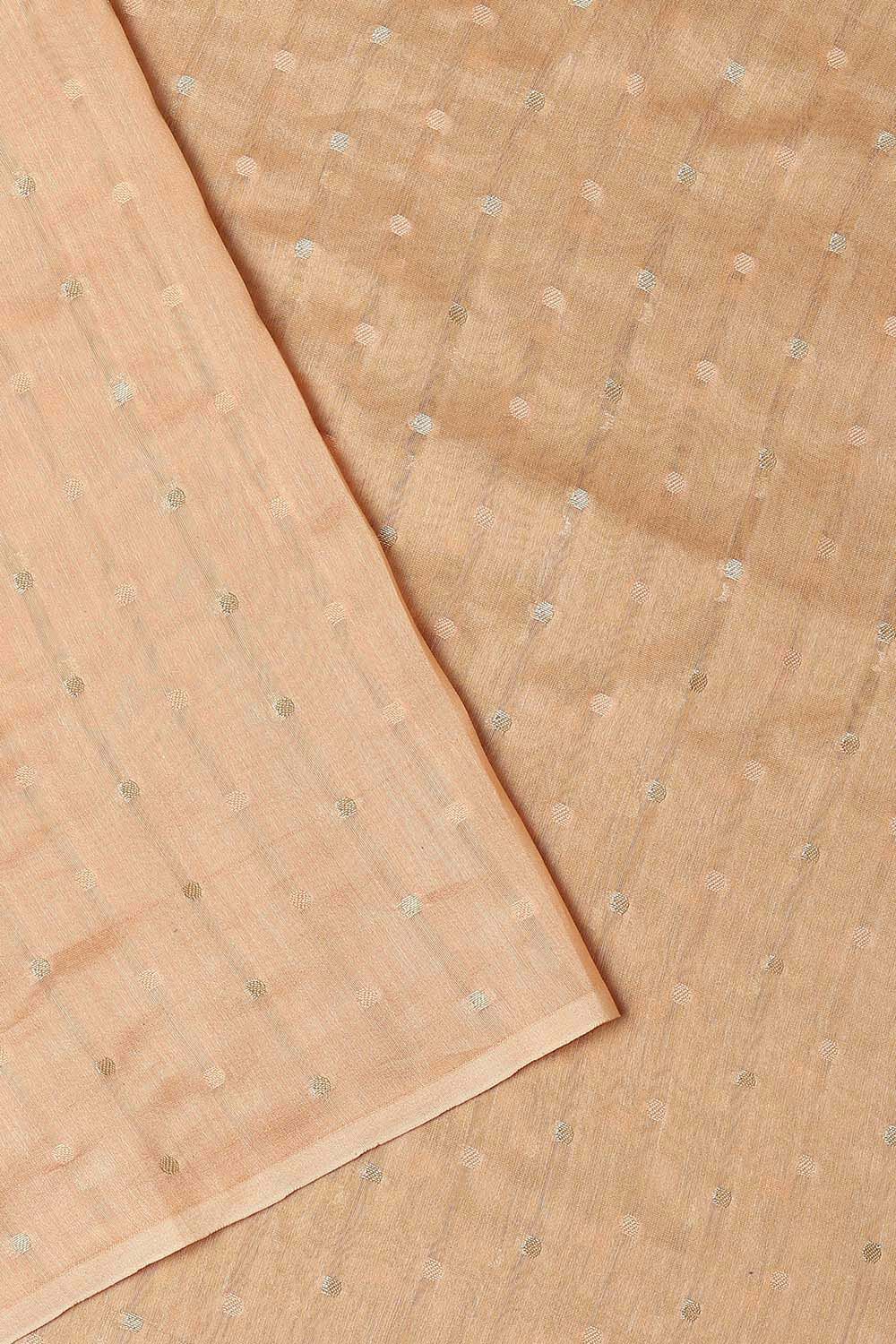 Light Orange Silk Cotton Embroidered Unstitched Suit Set image number null