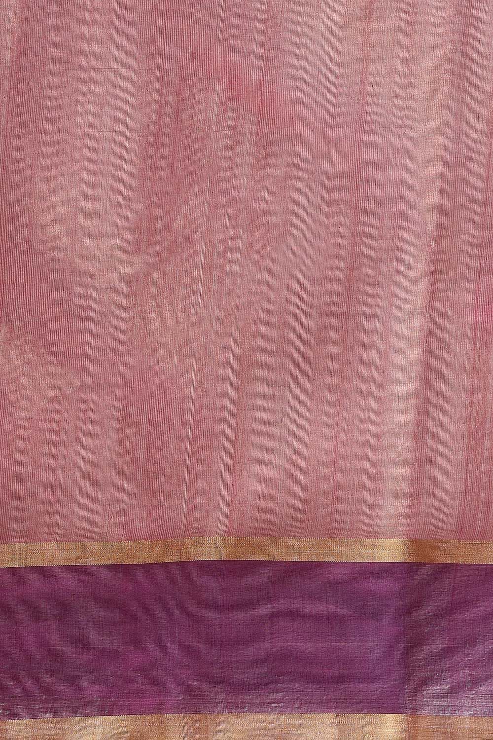 Yellow Pure Cotton Tissue Chanderi Saree image number null