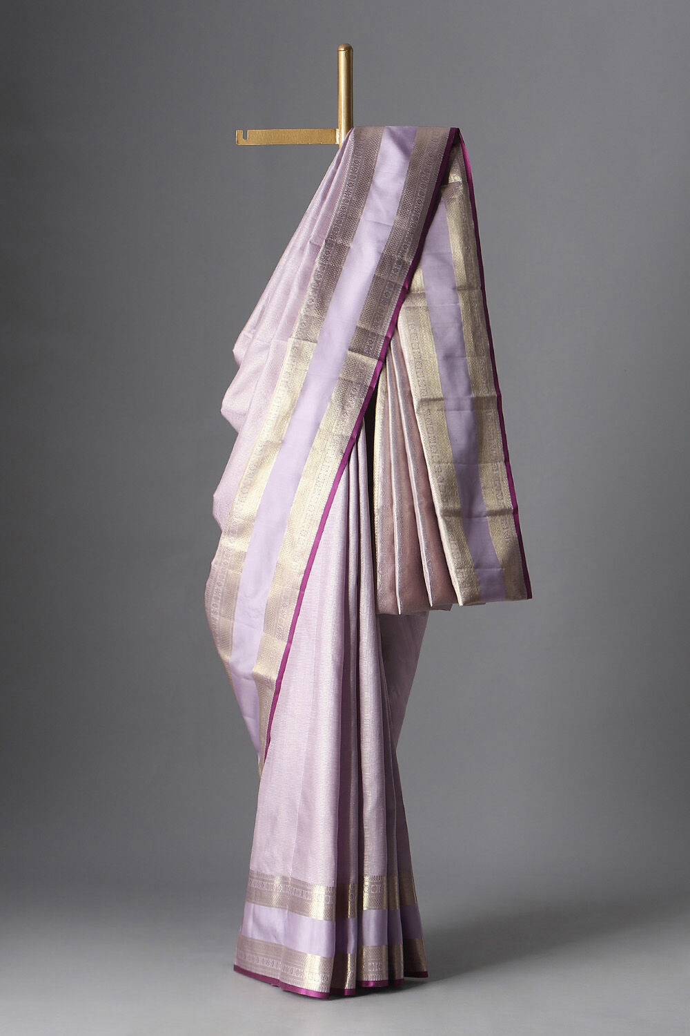 Light Violet Pure Silk Kanjivaram Saree image number null