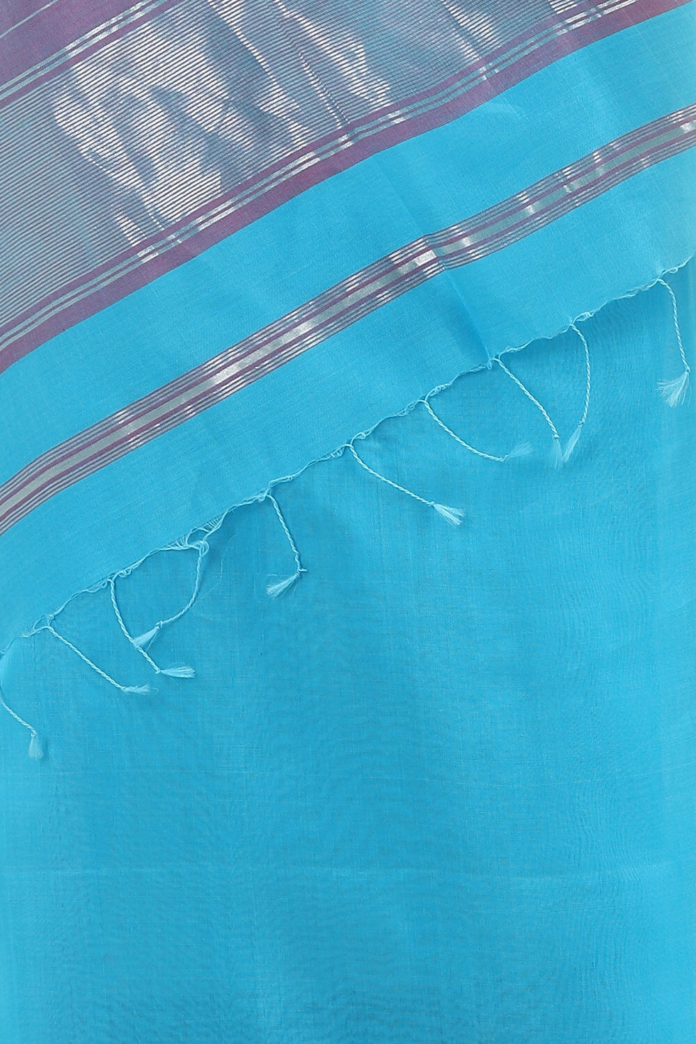 Light Blue Pure Silk Cotton Maheswari Saree image number null