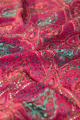 Pink Pure Viscose Embroidered Saree thumbnail image number null