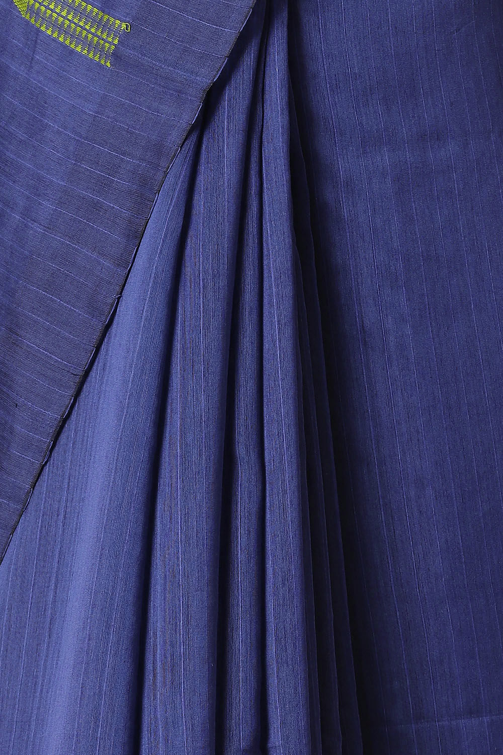 Dark Blue Pure Silk Cotton Bengal Saree image number null