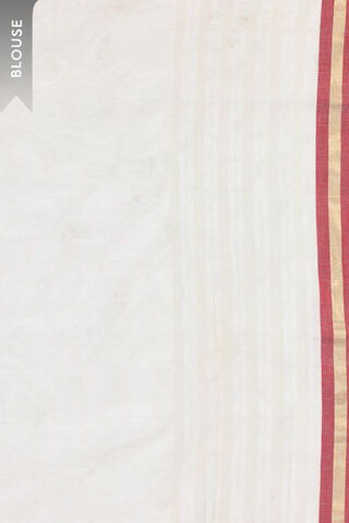 Off White Woven Pure Silk Cotton Chanderi Saree thumbnail image number null