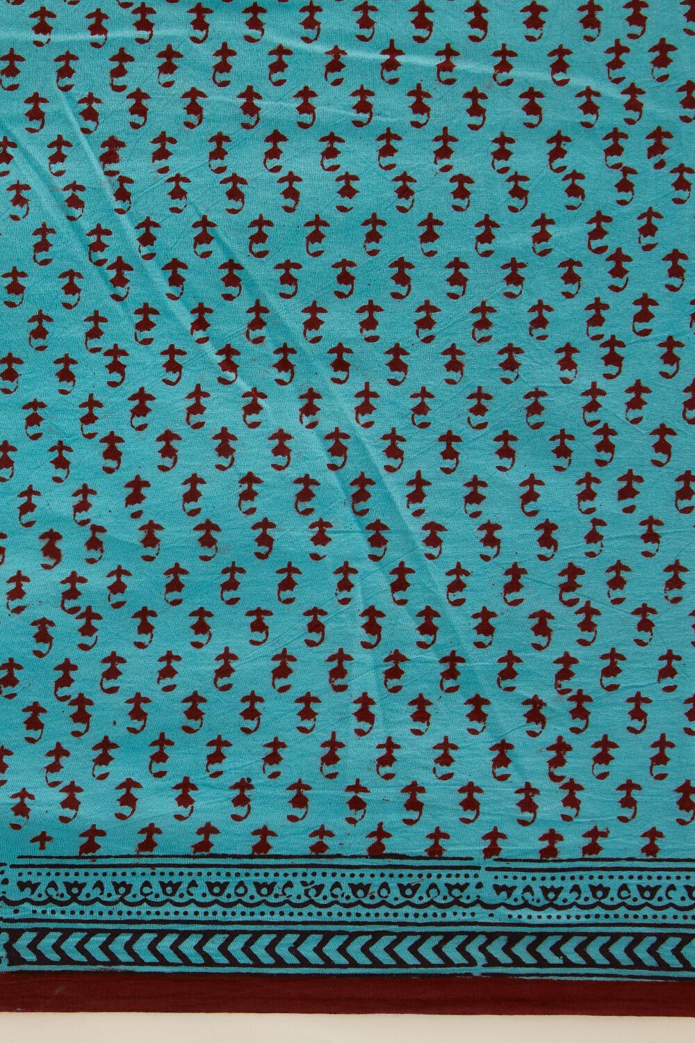 Light Blue Pure Cotton Bagh Printed Saree image number null