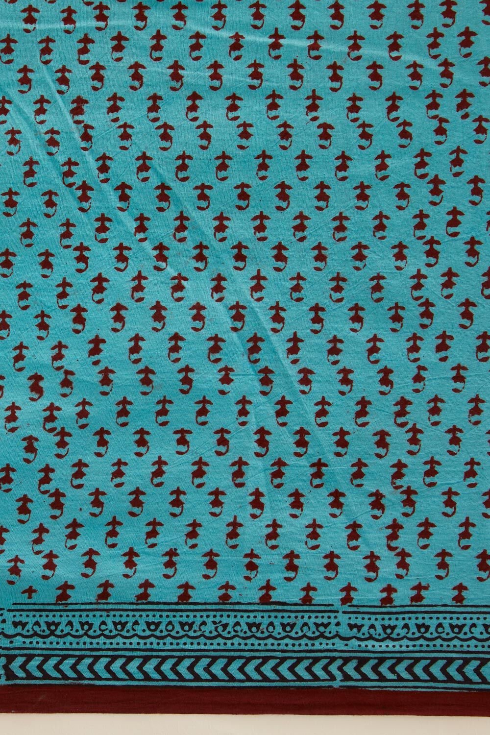 Light Blue Pure Cotton Bagh Printed Saree image number null