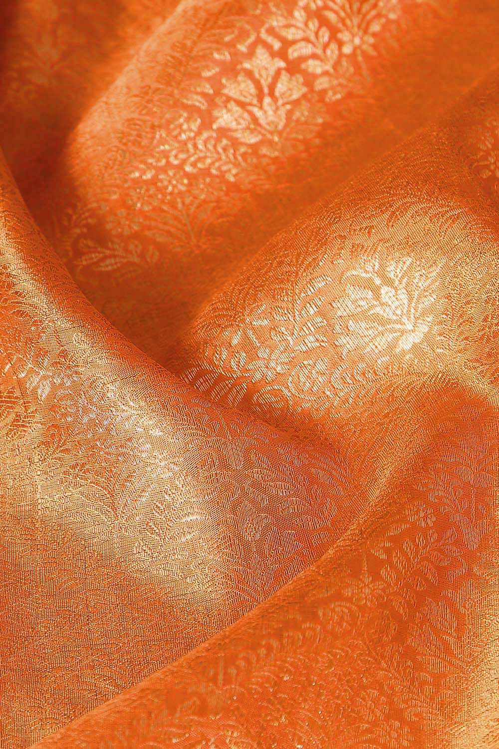 Orange Pure Silk Kanjivaram Saree image number null