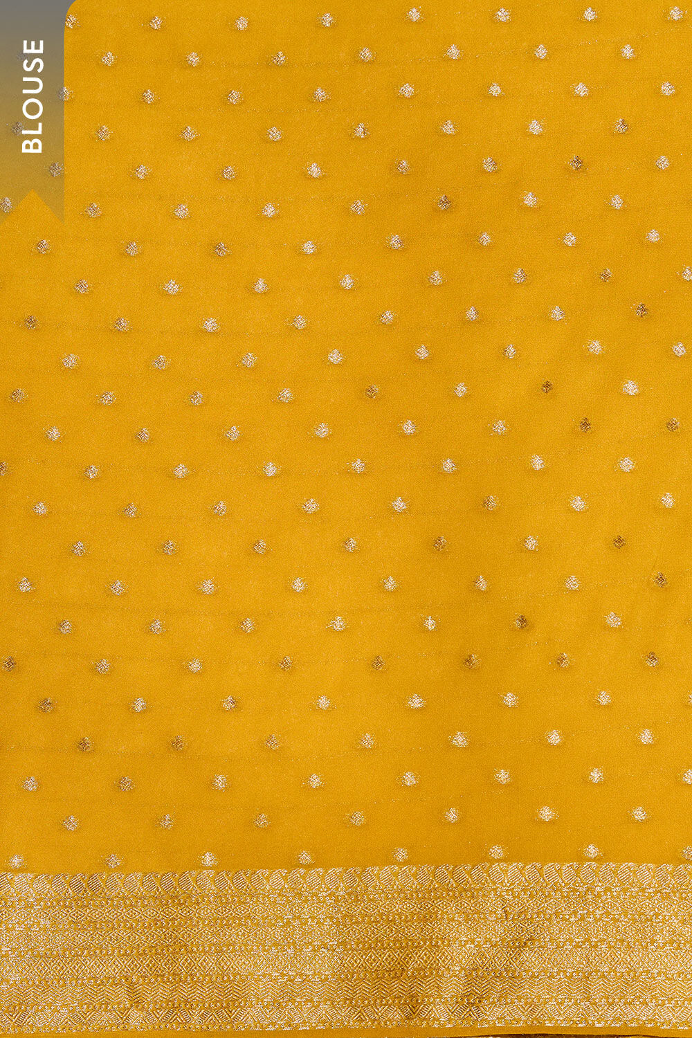 Yellow Woven Viscose Georgette Saree image number null