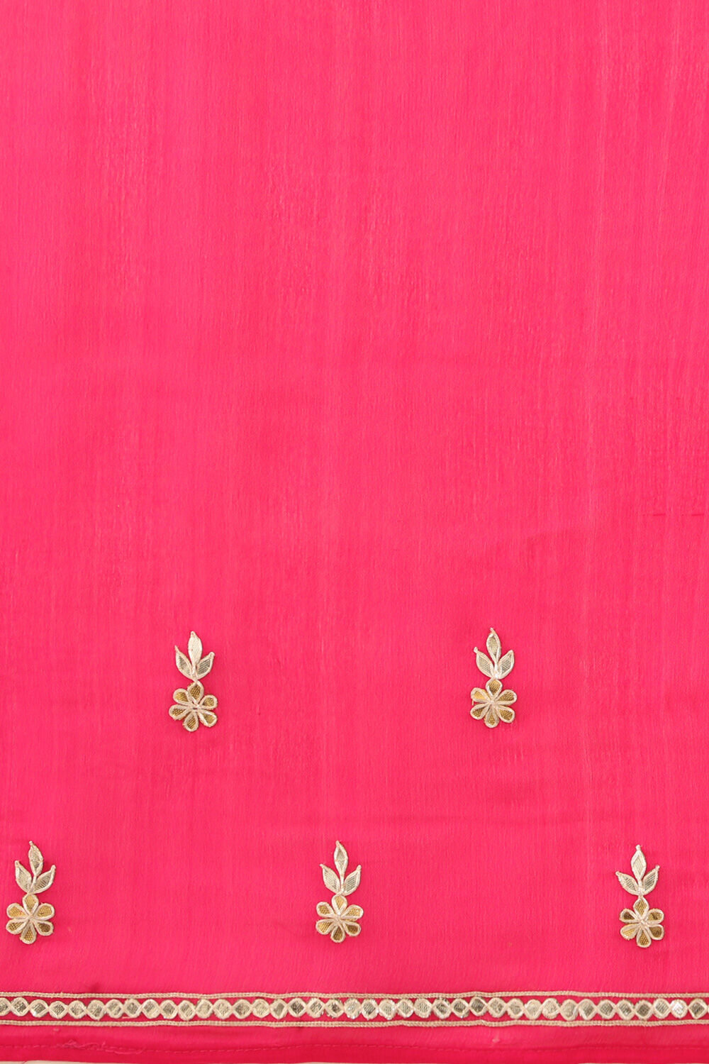 Pink Pure Silk Chiffon Gota Patti Saree image number null