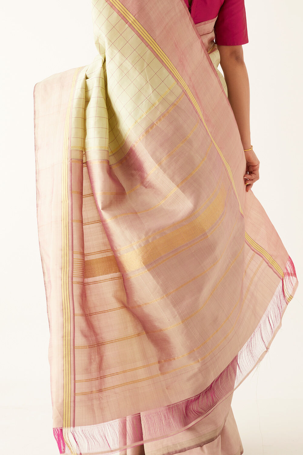 Light Green Pure Silk Kanjivaram Saree image number null