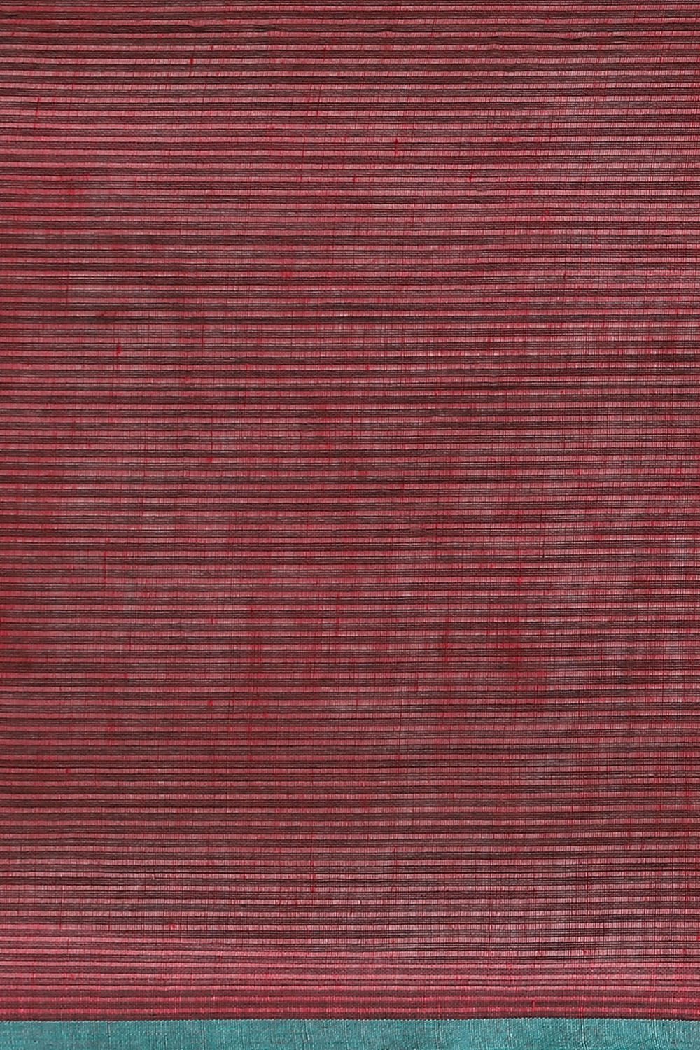 Red Pure Cotton Linen Bengal Saree image number null