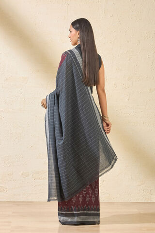 Dark Red Odisha Pure Cotton Ikat Saree thumbnail image number null