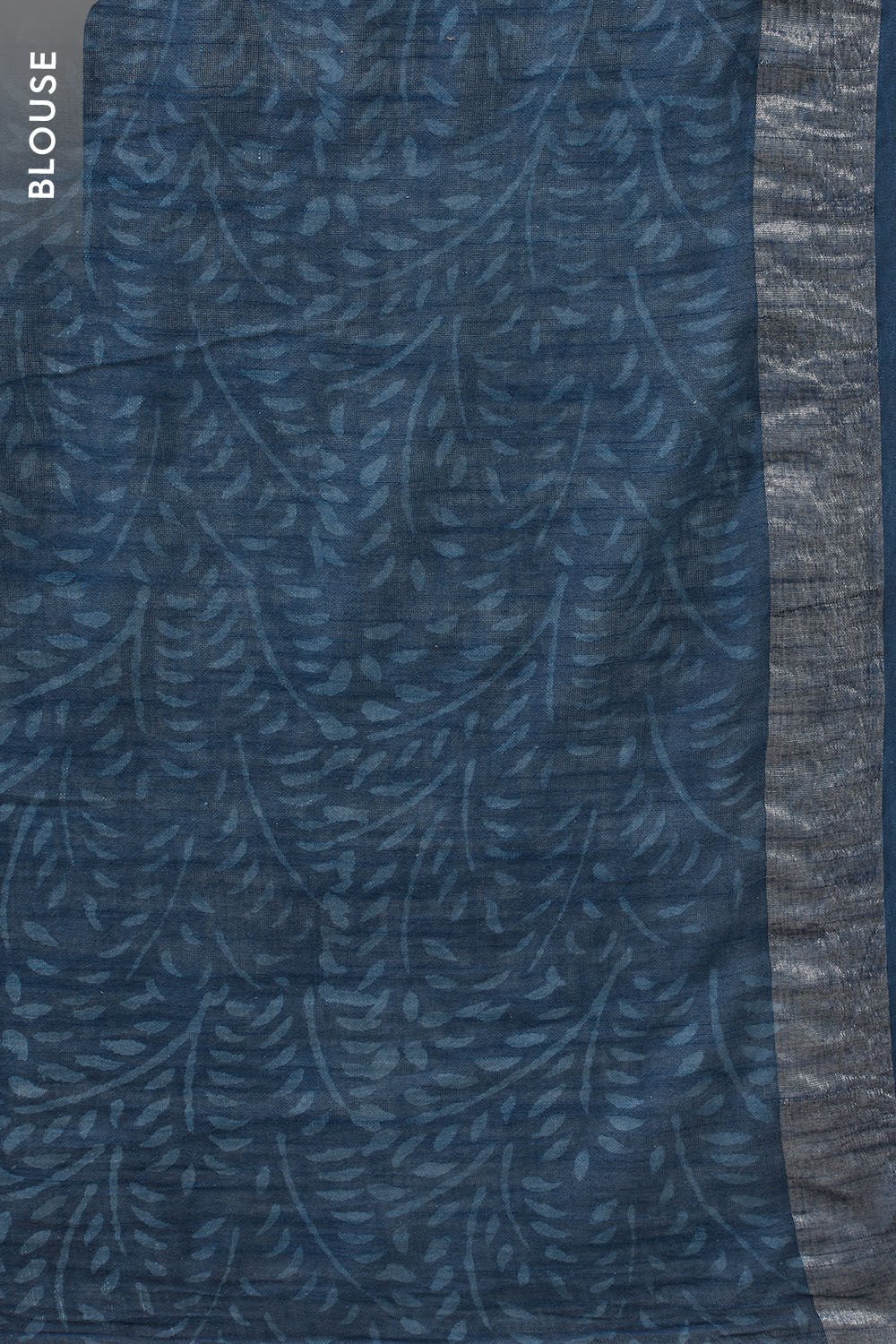 Blue Rajasthan Block Printed Cotton Viscose Saree image number null