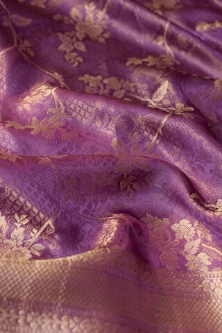 Violet   Woven Viscose Tissue Saree thumbnail image number null