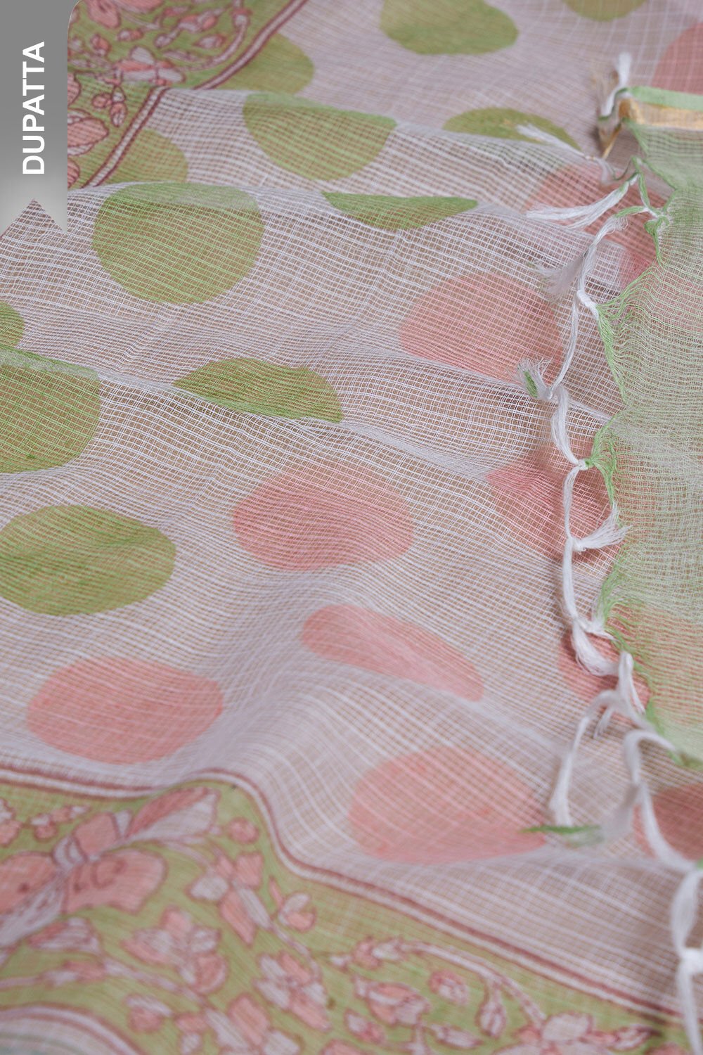 Light Green Pure Cotton Printed Sanganeri Suit Set image number null