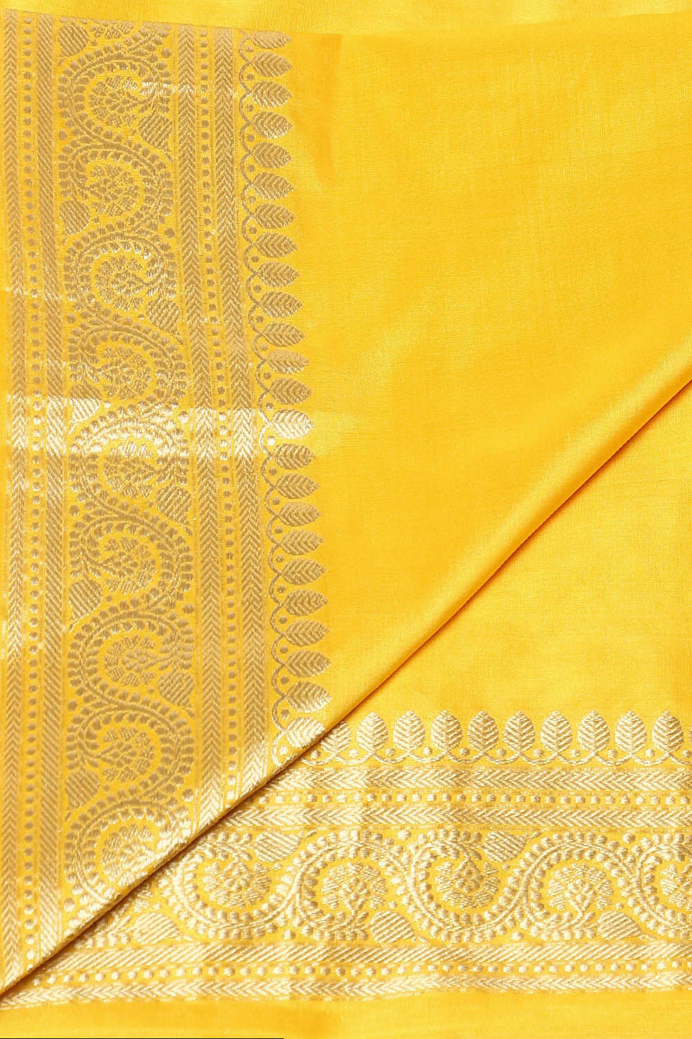 Yellow Pure Silk Banarasi Saree image number null