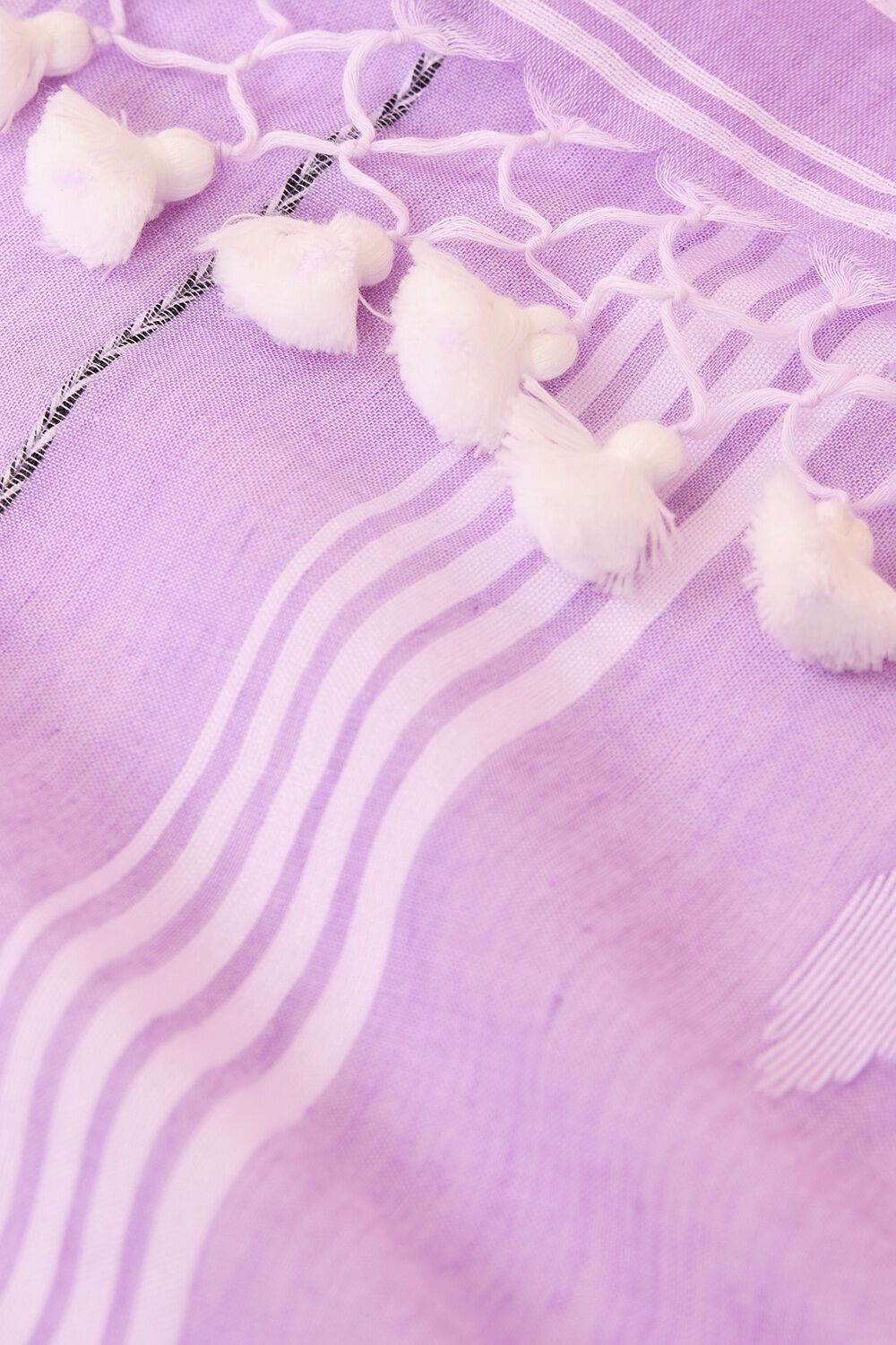 Light Violet Bengal Pure Cotton Jamdani Saree image number null