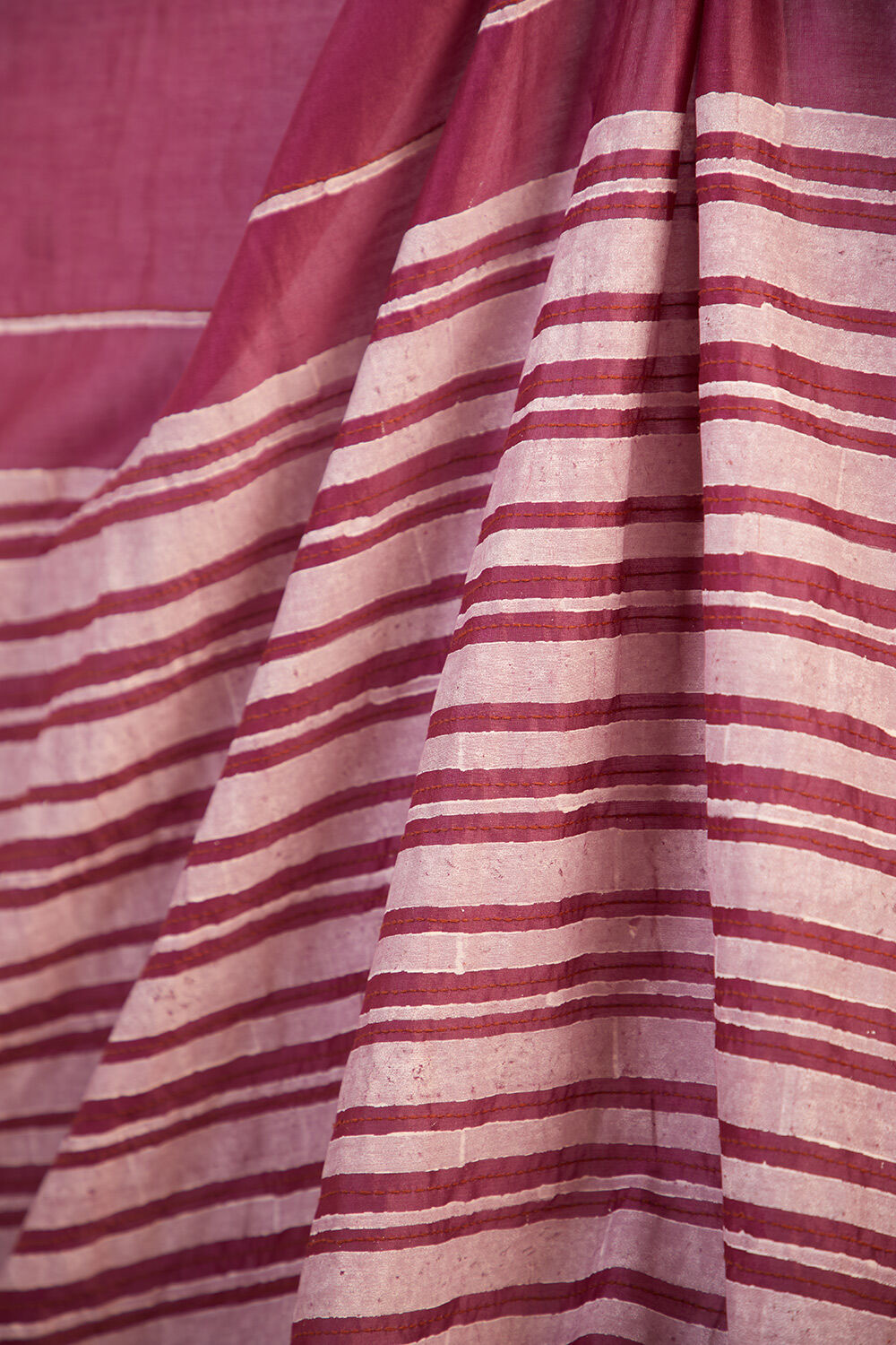 Violet Bengal Pure Silk Cotton Printed Embroidery Saree image number null