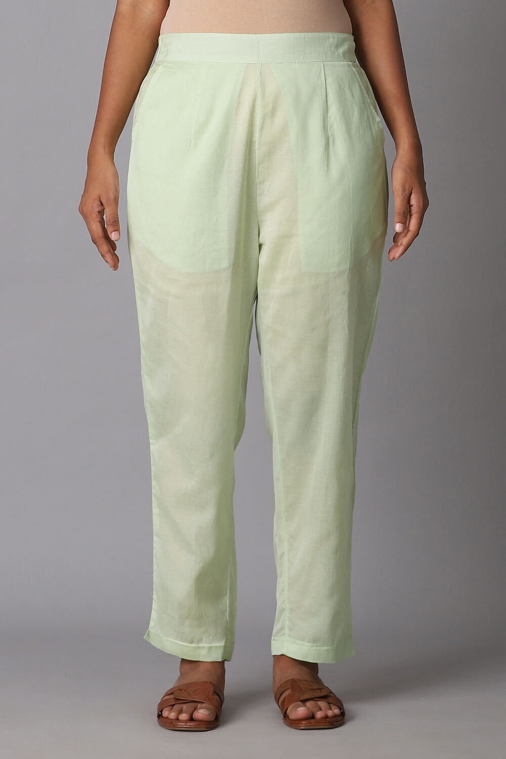 Light Green Viscose Embroidery Kurta Set image number null