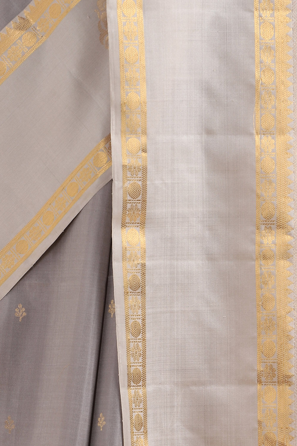 Grey Pure Soft Silk Saree image number null