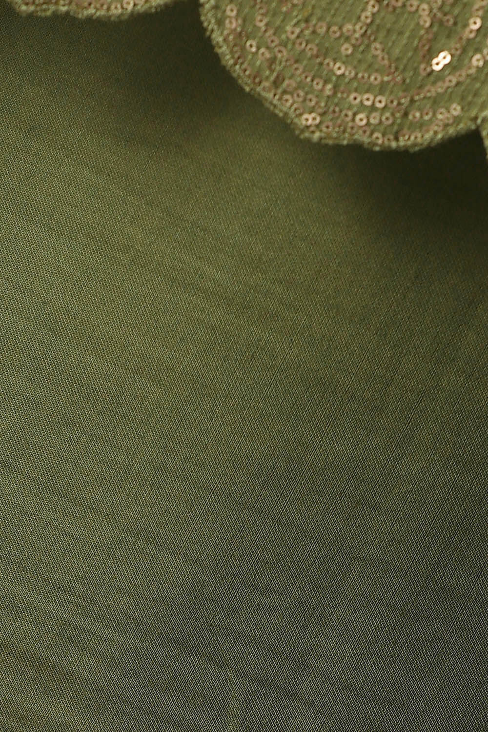 Green Silk Cotton Embroidered Semistitched Suit Set image number null