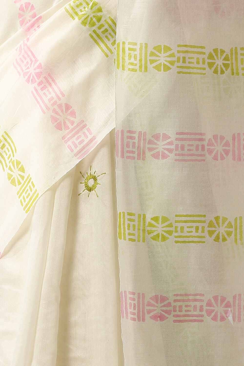 Green Pure Silk Cotton Printed Saree image number null
