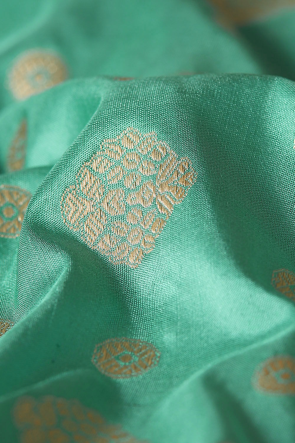 Light Green Pure Silk Banarasi Saree image number null