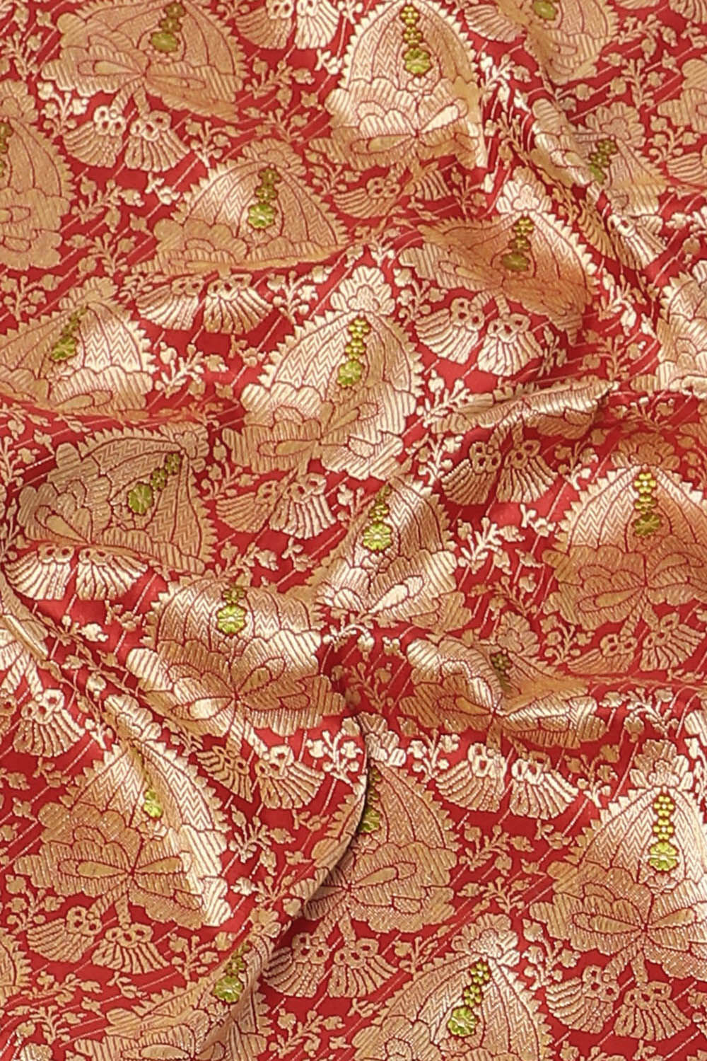 Red Pure Silk Banarasi Brocade Saree image number null