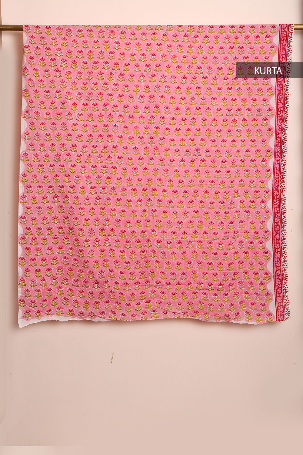Light Pink Sanganeri Print Pure Cotton Suit Set image number null