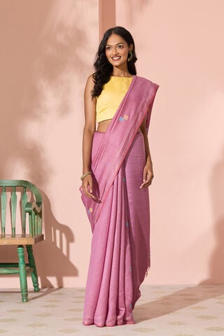 Violet Woven Silk Viscose Bhagalpur Saree thumbnail image number null