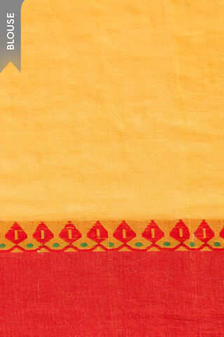 Light Yellow Woven Pure Cotton Bengal Saree thumbnail image number null