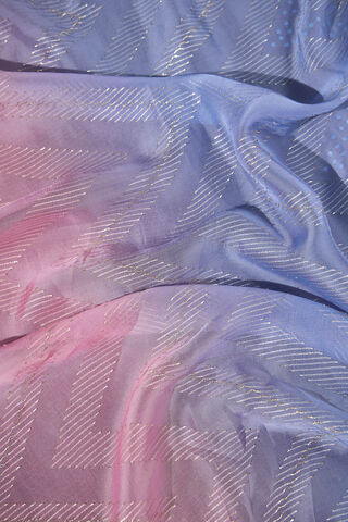 Blue Viscose Embroidered Saree thumbnail image number null